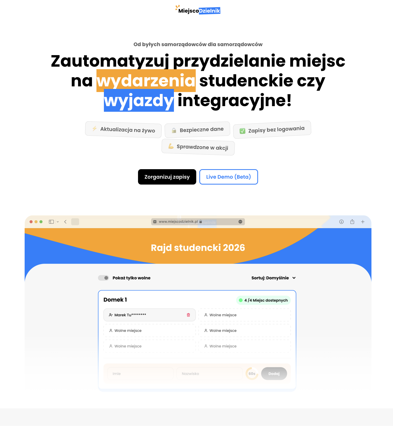 Miejscodzielnik screenshot